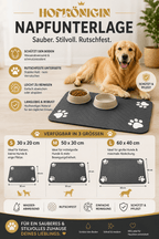 Saugfähige Futtermatte für Hunde & Katzen – wasserdichte Napfunterlage