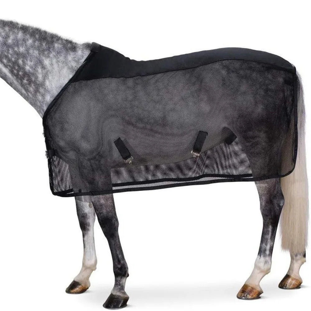 Caparison Protective Tear-Resistant Mesh Horse Fly Sheet Comfy Equine Summer Sheet Breathable and UV