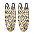 2Pcs/Set Durable Slow Feed Hay Net Large Capacity Hanging Horse Hay Bag 40Inch Hay Feeder Bag Equestrian Accessory
