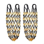 2Pcs/Set Durable Slow Feed Hay Net Large Capacity Hanging Horse Hay Bag 40Inch Hay Feeder Bag Equestrian Accessory
