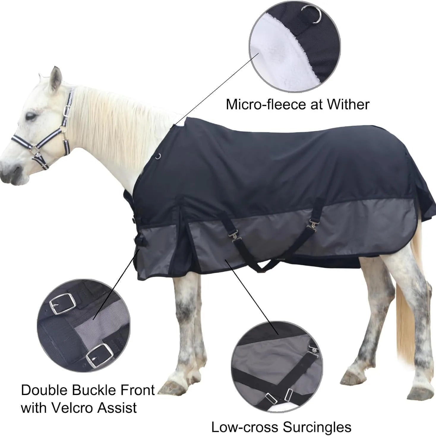 Caparison Protective Tear-Resistant Mesh Horse Fly Sheet Comfy Equine Summer Sheet Breathable and UV