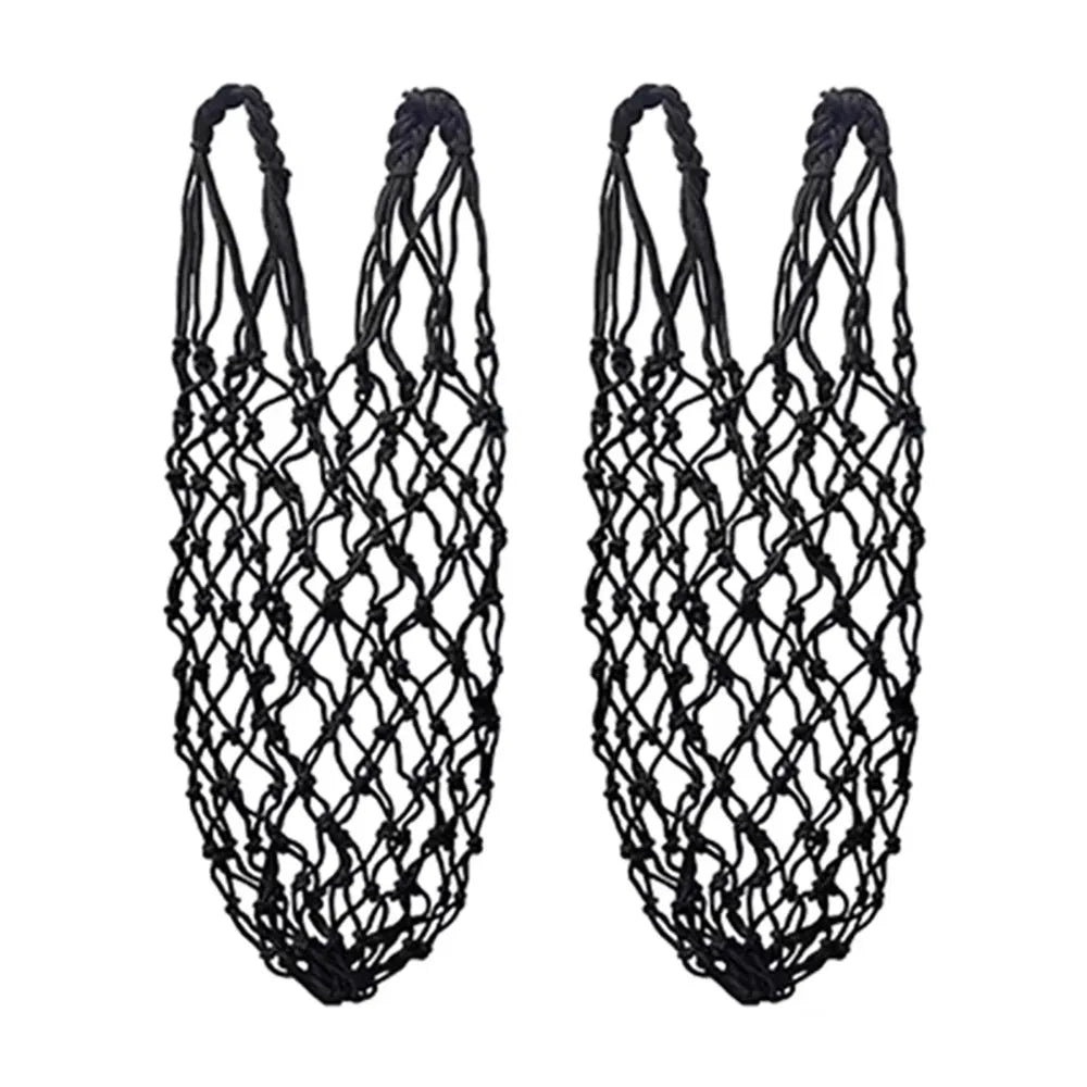 2Pcs/Set Durable Slow Feed Hay Net Large Capacity Hanging Horse Hay Bag 40Inch Hay Feeder Bag Equestrian Accessory