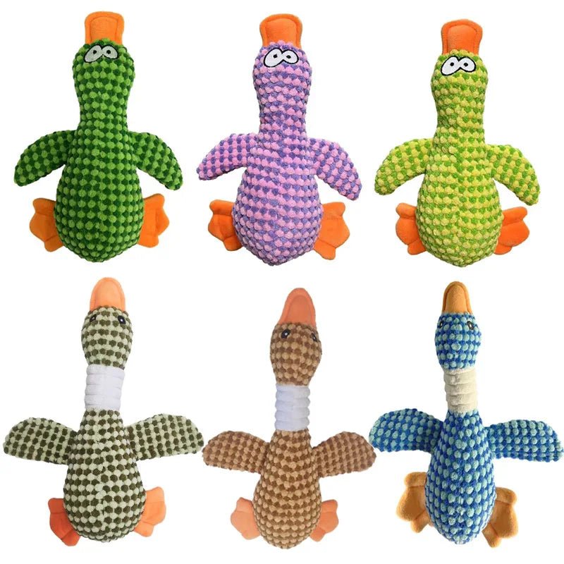 Plüsch-Quietschspielzeug für Hunde – Enten-Spielzeug zum Kauen & Zahnpflege